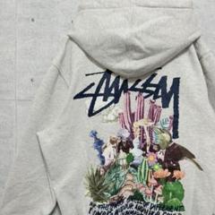 STUSSY ステューシー パーカー ショーンフォント デカロゴ M 23AW STUSSY - ステューシー パーカー前後デカロゴデザインパーカーの