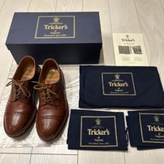 Tricker'sトリッカーズ セミブローグ マロンアンティーク M7047 Tricker's（トリッカーズ）キャップトゥブローグシューズ