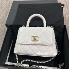 【Chanel Vintage】上品 ココハンドル セレブカラー 白 BUYMA VINTAGE 中古 【Chanel Vintage】上品 ココハンドル