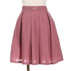 最終価格❇こピンクインカラミプリーツスカート ビット付き