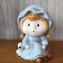 昭和レトロ　陶器貯金箱　ファンシーグッズ　　置物　女の子