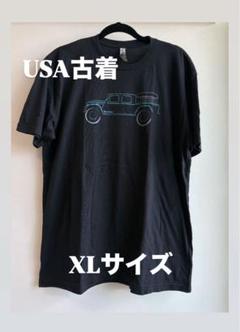 USA古着 BUILTUSA プリントTシャツ ブラック XLサイズ