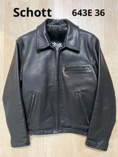 moromensjacketschott 643E 襟付きシングルライダースレザージャケット 裏地付 36