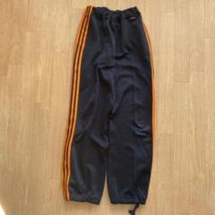 【80S】アディダス トラックパンツ 刺繍ロゴ タック デサント製 ベージュ L アディダス adidas 80s デサント トレフォイル ヴィンテージ