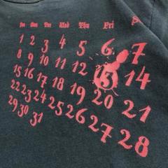 【映画】13日の金曜日　ジェイソン　カレンダー　黒のフェード Tシャツ S