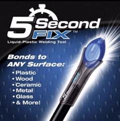 5 Second FIX 液体プラスチック溶接剤 紫外線を当てると5秒で固まる