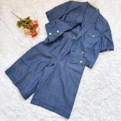 ★OXFORD★オックスフォード デニムセットアップ シャツ【S】 リネン(麻)