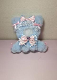 お座りぬい服 おすわり 10cm 水色猫