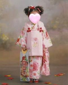 【美品】京都花ひめ 七五三 3歳 着物 フルセット 被布セット　女の子