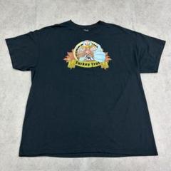 企業ロゴ　イベント　トップス　半袖　Tシャツ　古着　ブラック　黒　XL