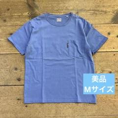 ★美品 ブルーブルー ポケットTシャツ Mサイズ ネイビーブルー ハリラン