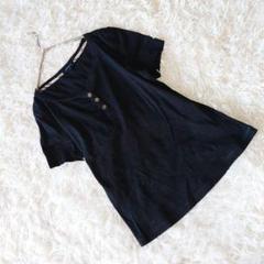 美品 【BURBERRY LONDON】 (2) ヘンリーネックシャツ 半袖