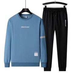 スウェットセットアップ 3XL ブルー メンズ 長袖 上下セット おしゃれ