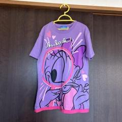 女の子　ディズニーランド　デイジーダック　Tシャツ　140㎝　紫　スイーツ柄　綿