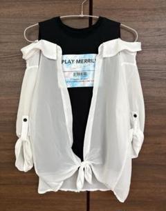 sue トップス Tシャツ デザインTシャツ 肩あき 150