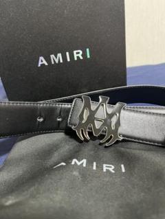 amiri ベルト サイズ110 AMIRI: ブラック MA Quad 4CM Enamel ベルト | SSENSE 日本