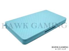 Switch ゲームソフト カセットケース 24枚収納 カーボン調 水色