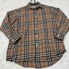 BURBERRYS 長袖 シャツ ノバチェック ウール100% M 予備ボタン付