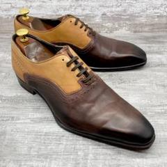 383 【美品】BENTER イタリア製 革靴 44 約27.5cm茶バイカラー