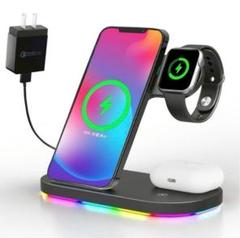 【急速充電】 ワイヤレス充電器 3in1充電器 スタンドアップルウォッチ充電器
