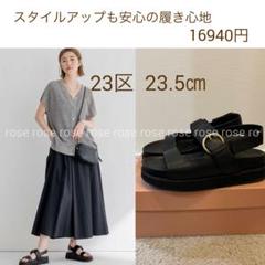 新品サンダル　ミュール　ベージュ　Mサイズ23〜23.5㎝　未使用 小さいサイズXS限定 ] スクエアトウ.ミュールサンダル ＃黒