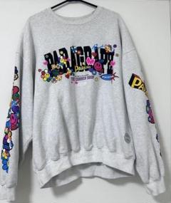 絶妙なデザイン ヘビーオンス パラグラフ 厚手 スウェットシャツ 両面プリント トップス