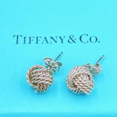 ティファニー サマセットピアス ツイストノット メッシュボール　Ꮶ18 片方のみ Tiffany & Co. - ティファニー サマセットピアス ツイストノット