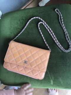 CHANEL シャネル ピンクチェーンウォレット