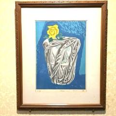 木版画 (クリスタル)花瓶とバラM.Maeda 木版画 (クリスタル)花瓶とバラM.Maeda - メルカリ