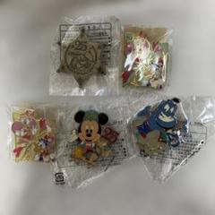 ディズニーキャラクター 25周年記念ピンバッジ5個セット