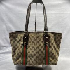 GUCCI グッチ　シェリーライン　チャーム　トートバッグ　GG キャンバス