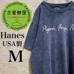 【90s】USA製 ヘインズ Tシャツ M シングルステッチ ストーンウォッシュ