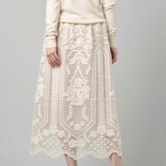 MUVEIL★2022FW モチーフレース ブラウス スカート セットアップ MUVEIL☆2022FW モチーフレース ブラウス スカート セットアップ