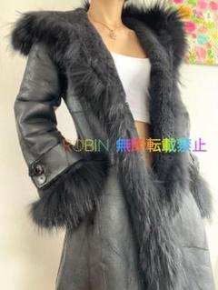 ムートン ファー コート 黒 平成ギャル ロック パンク グランジ ヴィンテージ d.i.a. 大人気ファー付きコート平成ギャル Y2K