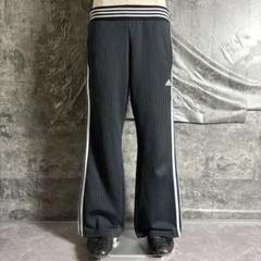 adidas〈ストライプフレアトラックパンツ 00s ジャージー L グレー〉