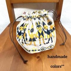 ミナペルホネンハンドメイドオーダー巾着 mina perhonen ミナペルホネン 子供服 tambourine 巾着 M