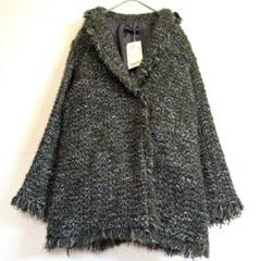 ファビアナフィリッピ　コート　ダブルフェイス　ニット切替　カシミヤ混　モヘヤ混 ファビアナフィリッピ コート ダブルフェイス ニット切替