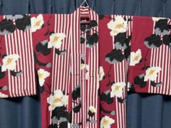 撫松庵 大正ロマン 大柄 椿 赤 浴衣 ブランド浴衣 - メルカリ