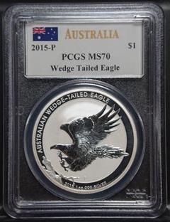 オーストラリア 2015年 ＄1 ウェッジテイルイーグル PCGS MS70 オーストラリア 2015年 ＄1 ウェッジテイルイーグル PCGS MS70