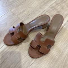 HERMES エルメス レディース Hモチーフ ヒール付 サンダル 