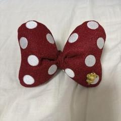 お顔厳選♡ ぬいぐるみバッジ　ピンク　水玉　リボン　スクバ　ヘアゴム　ミニー♡ 廃盤 ディズニー パスケース スクバ ぬいぐるみバッジ リボン