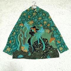 【希少デザイン/鳳凰】Batik Keris/15/М相当/長袖シャツ/花柄/