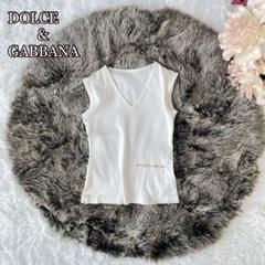 イタリア製DOLCE&GABBANA ブランドロゴビジューデザイン♡タンクトップ
