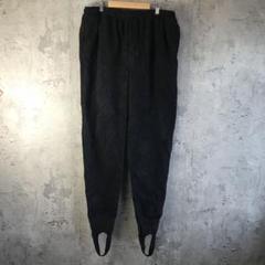 Y2132古着　パジャマパンツ　柄パンツ　黒　無地　90s Y2K