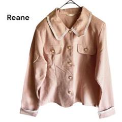 Reane レディースジャケット　かわいい系　日本製　昭和レトロ　パールボタン