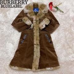 ✨️ラクーンファー✨️BURBERRY BLUE LABEL モッズコート カーキ 楽天 ✨️ラクーンファー✨️BURBERRY BLUE カーキ モッズコート
