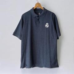【オフィシャル限定販売品】レアルマドリード　紋章ポロシャツ　M サッカー　ブルー