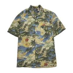 nautica ノーティカ アロハシャツ リネンシャツ 総柄 開襟シャツ
