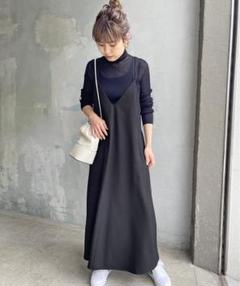 Spick and Span ドライトロキャミワンピース 38 ブラックのサムネイル