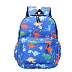 新品 ブルー キッズ リュック 恐竜 男の子 保育園 幼稚園 通園バッグ 軽量
